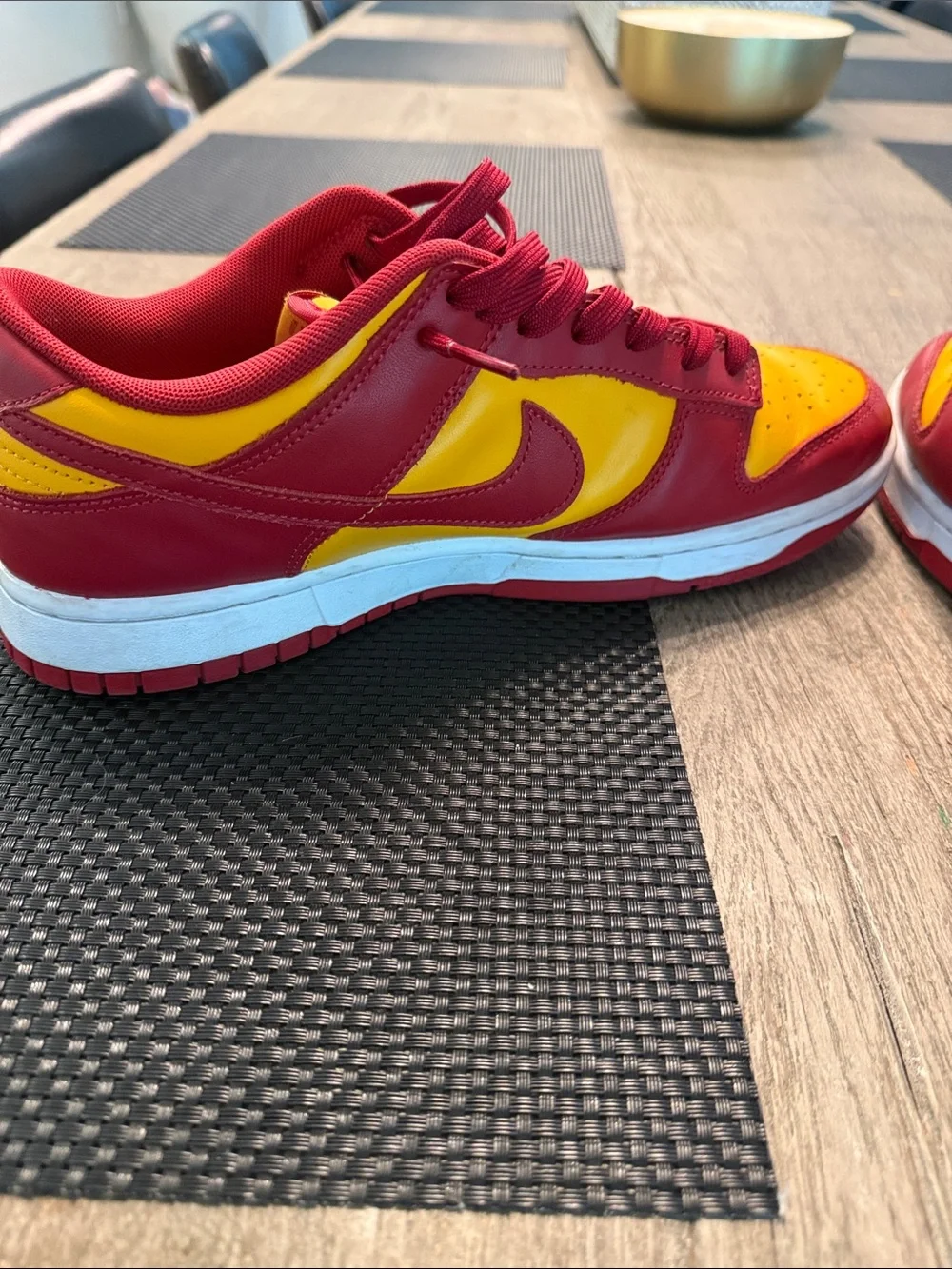 Nike Dunk Low “Midas Gold / Tough Red”, style DD1391-701 size 10